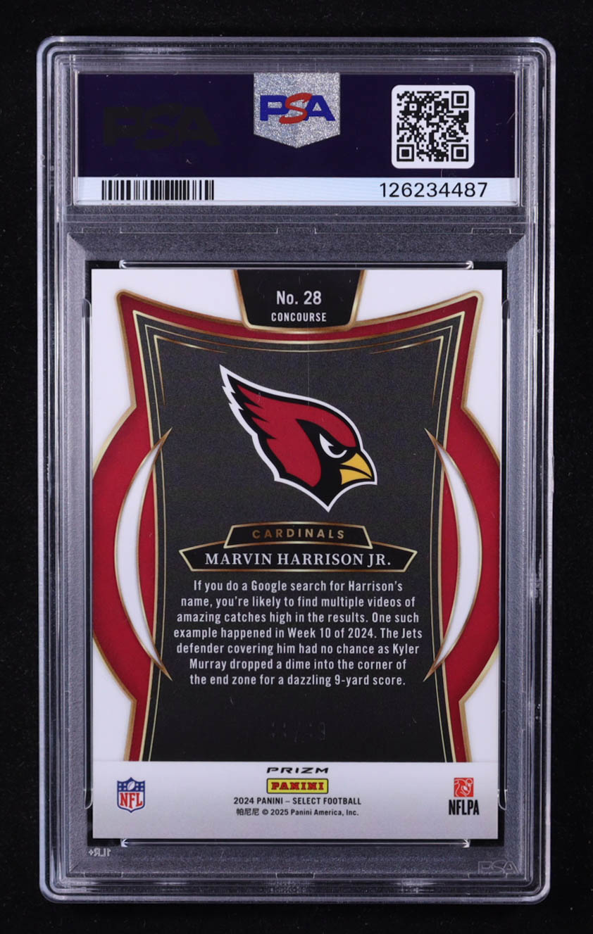 Marvin Harrison Jr. 2024 Select Prizm Orange #28 RC #44/49 (PSA 10) at PristineAuction.com Marvin Harrison Jr. 2024 Select Prizm Orange #28 RC #44/49 (PSA 10) at PristineAuction.com