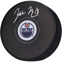 Zach Hyman Signed Oilers Logo Hockey Puck (Fanatics) at PristineAuction.com