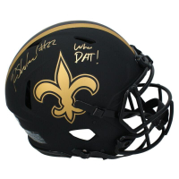 Rashid Shaheed Signed Saints Full-Size Authentic On-Field Eclipse Alternate Speed Helmet Inscribed "Who Dat" (Beckett) at PristineAuction.com