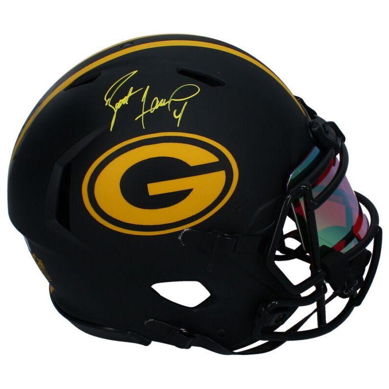 Brett Favre Signed Packers Full-Size Authentic On-Field Custom FSM Painted Speed Helmet (Beckett) at PristineAuction.com Brett Favre Signed Packers Full-Size Authentic On-Field Custom FSM Painted Speed Helmet (Beckett) at PristineAuction.com