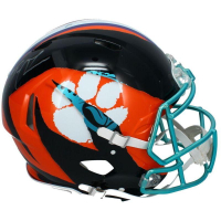 Trevor Lawrence Signed Jaguars / Clemson Tigers Full-Size Authentic On-Field Custom ECC Painted Speed Helmet (Fanatics) at PristineAuction.com