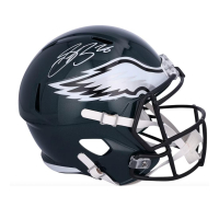 Saquon Barkley Signed Eagles Full-Size Speed Helmet (Fanatics) at PristineAuction.com