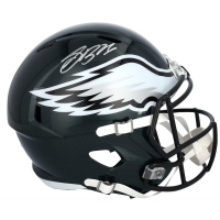 Saquon Barkley Signed Eagles / Super Bowl LIX Champions Logo Full-Size Speed Helmet (Fanatics) at PristineAuction.com
