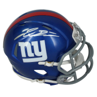 Jaxson Dart Signed Giants Speed Mini Helmet (Fanatics) at PristineAuction.com