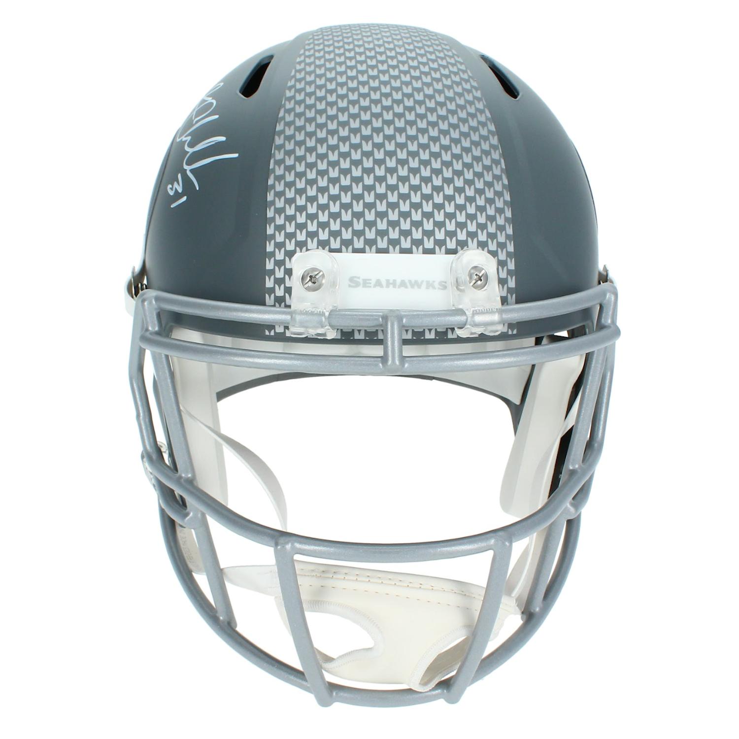 Kam Chancellor Signed Seahawks Full-Size Slate Alternate Speed Helmet (Beckett) at PristineAuction.com Kam Chancellor Signed Seahawks Full-Size Slate Alternate Speed Helmet (Beckett) at PristineAuction.com