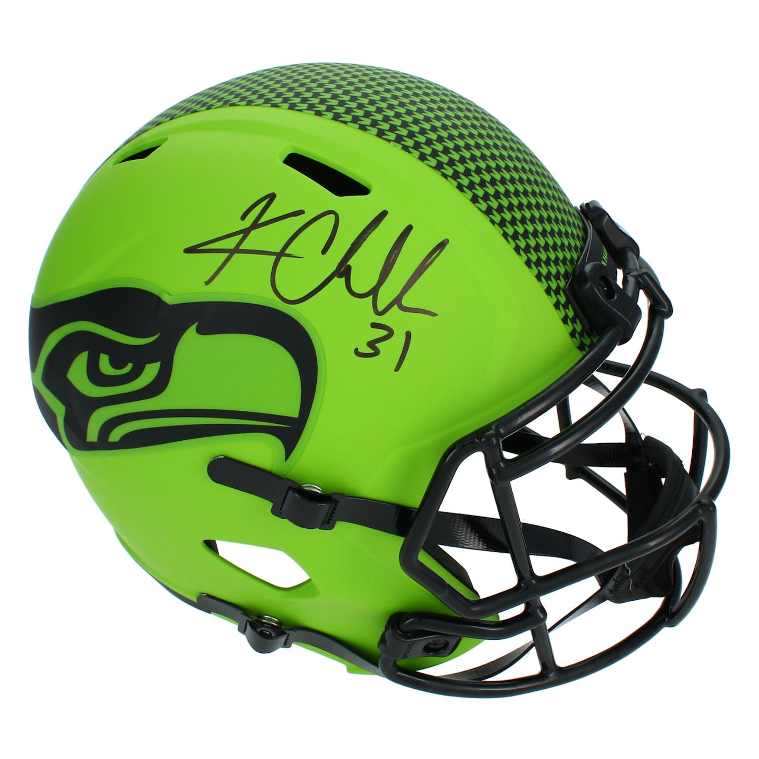 Kam Chancellor Signed Seahawks Full-Size Rave Alternate Speed Helmet (Beckett) at PristineAuction.com Kam Chancellor Signed Seahawks Full-Size Rave Alternate Speed Helmet (Beckett) at PristineAuction.com
