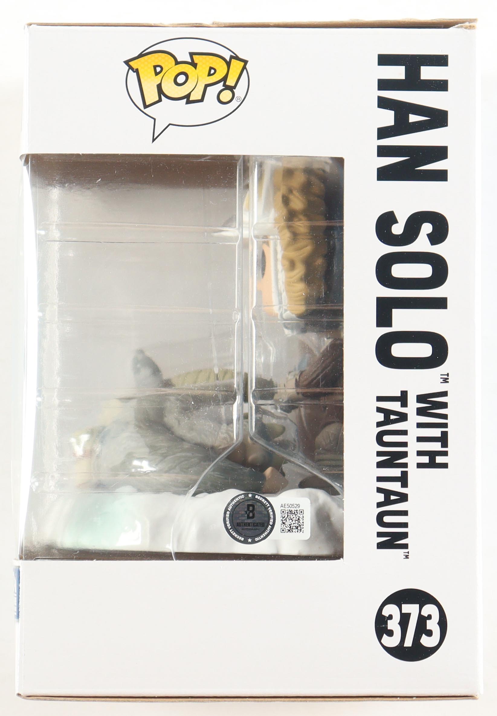 Harrison Ford Signed "Star Wars" #374 Han Solo with Tauntaun Funko Pop! Vinyl Figure (Beckett) at PristineAuction.com Harrison Ford Signed "Star Wars" #374 Han Solo with Tauntaun Funko Pop! Vinyl Figure (Beckett) at PristineAuction.com