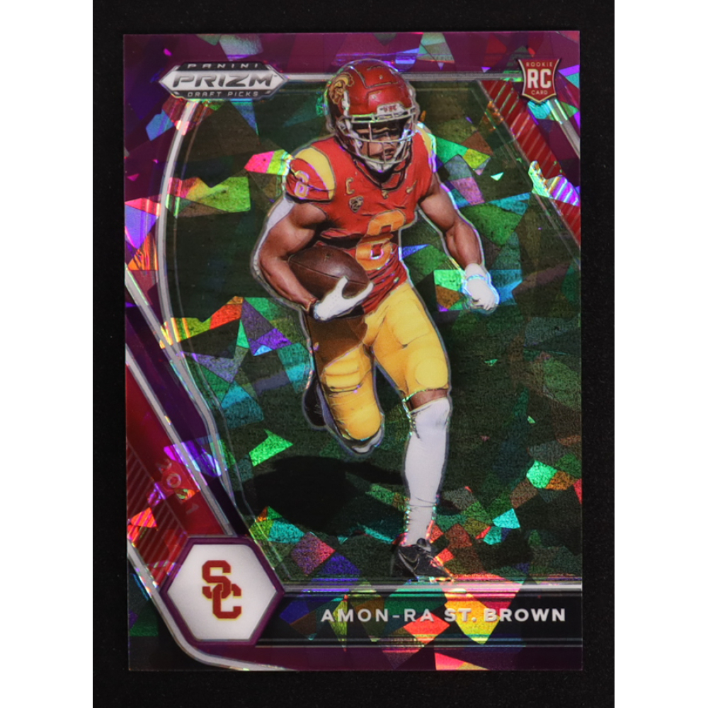 Amon-Ra St. Brown 2021 Panini Prizm Draft Picks Prizms Purple Ice #133 #098/149 RC at PristineAuction.com