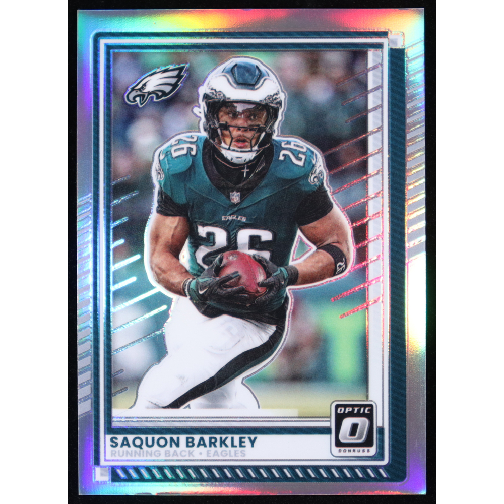 Saquon Barkley 2025 Donruss Optic Holo #15 at PristineAuction.com