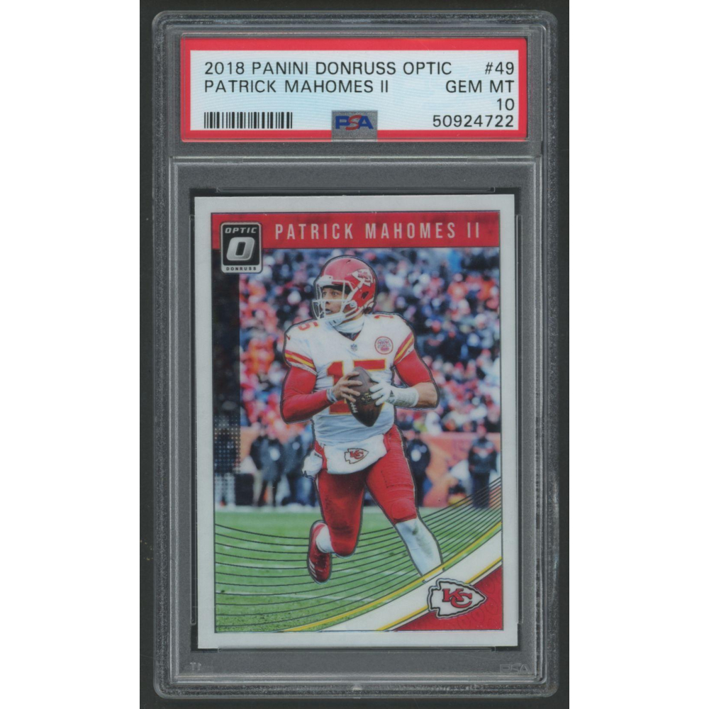 Patrick Mahomes II 2018 Donruss Optic #49 (PSA 10) | Pristine Auction