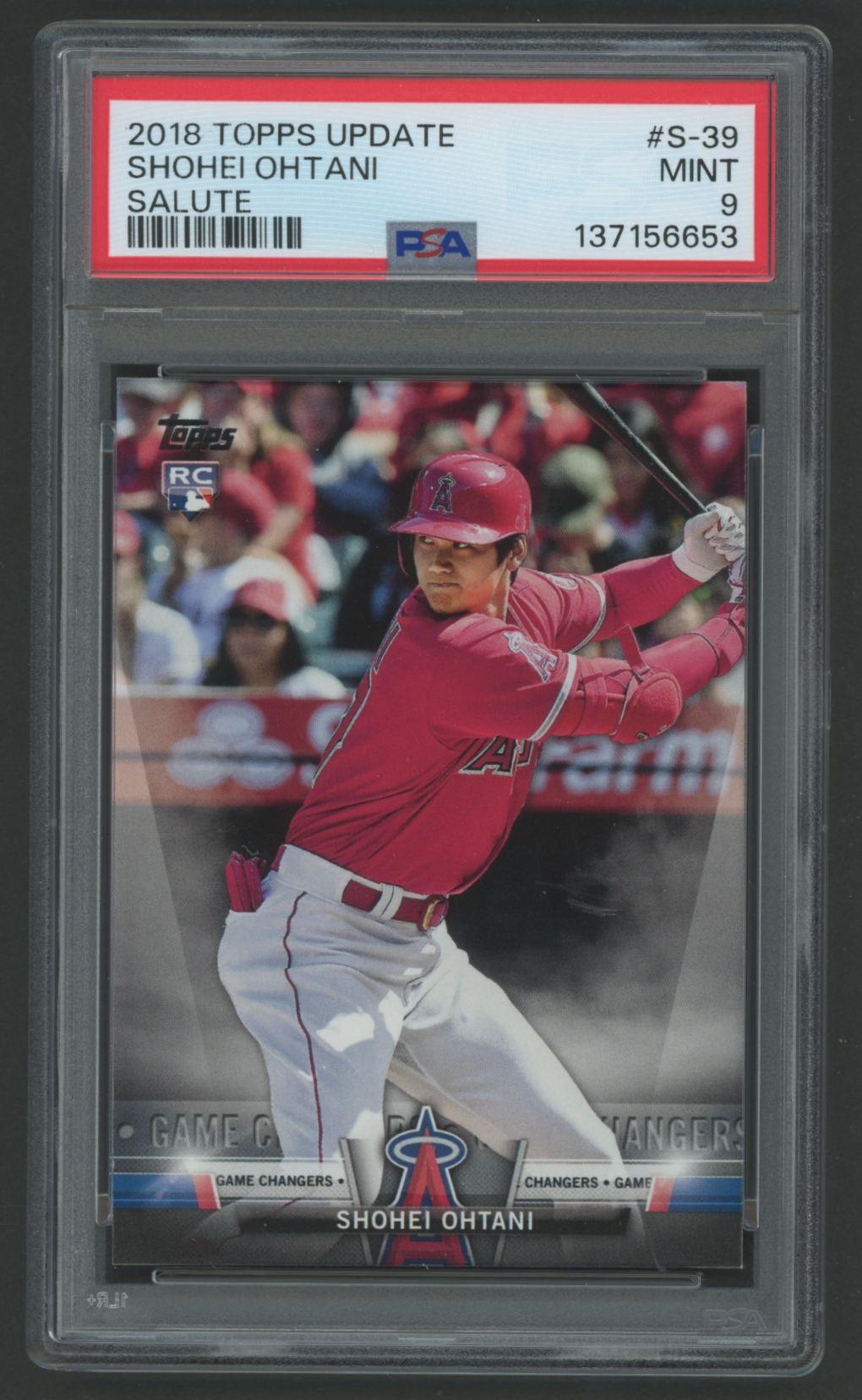 Shohei Ohtani 2018 Topps Update Salute #S39 RC (PSA 9) at PristineAuction.com Shohei Ohtani 2018 Topps Update Salute #S39 RC (PSA 9) at PristineAuction.com