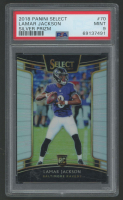 Lamar Jackson 2018 Panini Select Silver Prizm #70 RC (PSA 9) at PristineAuction.com