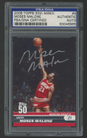 Moses Malone Signed 2008 Topps 50th Anniversary #4 (PSA) at PristineAuction.com