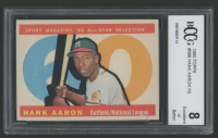 Hank Aaron 1960 Topps #566 AS (BCCG 8) at PristineAuction.com