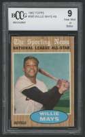 Willie Mays 1962 Topps #395 AS (BCCG 9) at PristineAuction.com