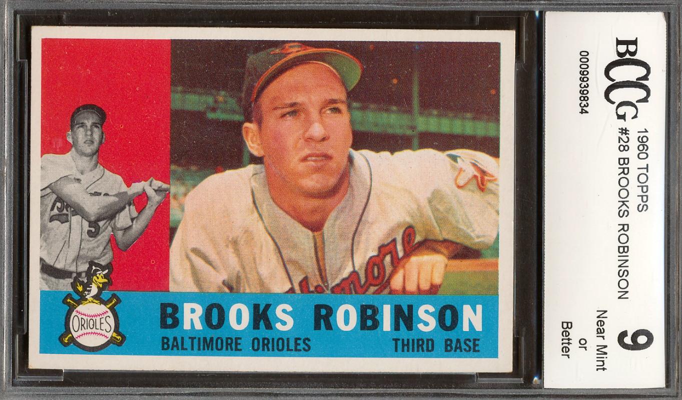 Brooks Robinson 1960 Topps #28 (BCCG 9) at PristineAuction.com Brooks Robinson 1960 Topps #28 (BCCG 9) at PristineAuction.com