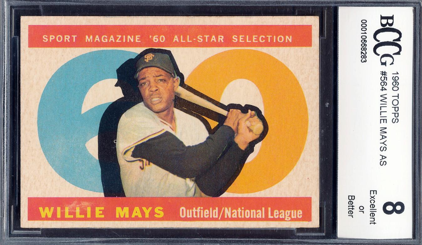 Willie Mays 1960 Topps All Star #564 (BCCG 8) at PristineAuction.com Willie Mays 1960 Topps All Star #564 (BCCG 8) at PristineAuction.com
