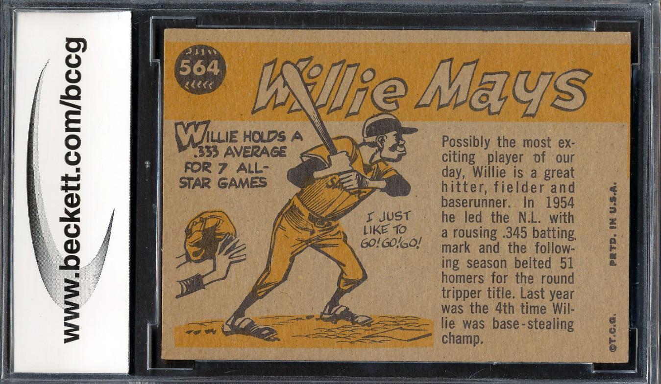 Willie Mays 1960 Topps All Star #564 (BCCG 8) at PristineAuction.com Willie Mays 1960 Topps All Star #564 (BCCG 8) at PristineAuction.com