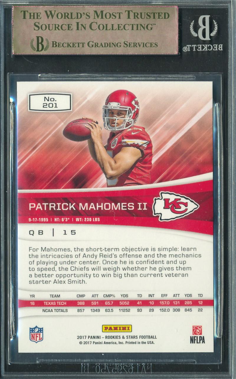 Patrick Mahomes II 2017 Rookies and Stars #201 RC (BGS 9.5) at PristineAuction.com Patrick Mahomes II 2017 Rookies and Stars #201 RC (BGS 9.5) at PristineAuction.com