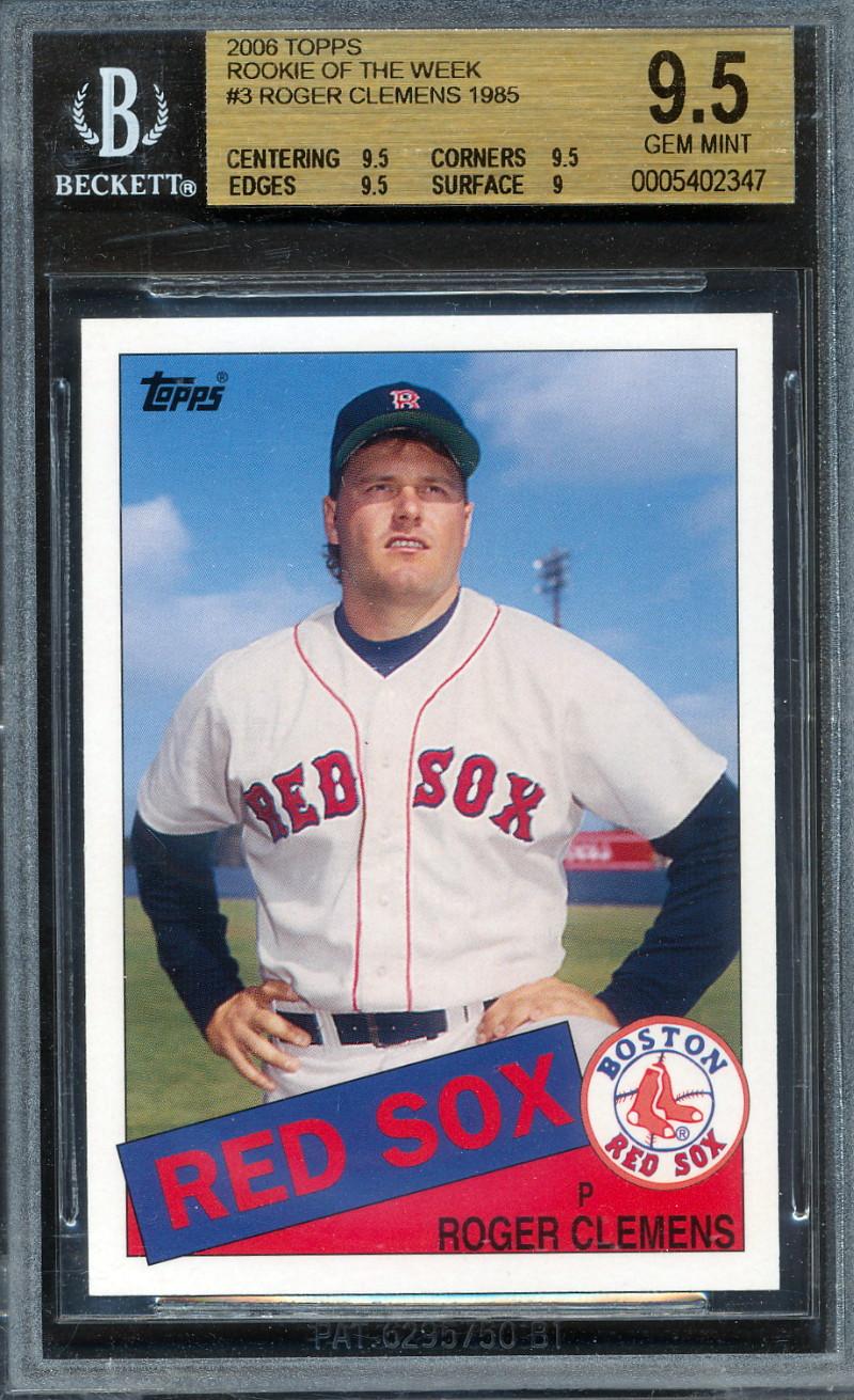Roger Clemens 2006 Topps Rookie of the Week 85 #3 (BGS 9.5) at PristineAuction.com Roger Clemens 2006 Topps Rookie of the Week 85 #3 (BGS 9.5) at PristineAuction.com