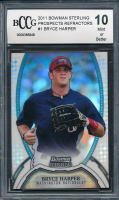 Bryce Harper 2011 Bowman Sterling Prospects Refractors #1 #136/199 (BCCG 10) at PristineAuction.com