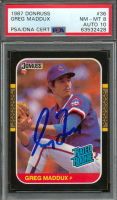 Greg Maddux Signed 1987 Donruss #36 RC (PSA 8 | Autograph Graded 10) at PristineAuction.com