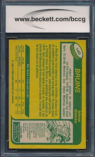 Ray Bourque 1980-81 Topps #140 RC (BCCG 8) at PristineAuction.com Ray Bourque 1980-81 Topps #140 RC (BCCG 8) at PristineAuction.com