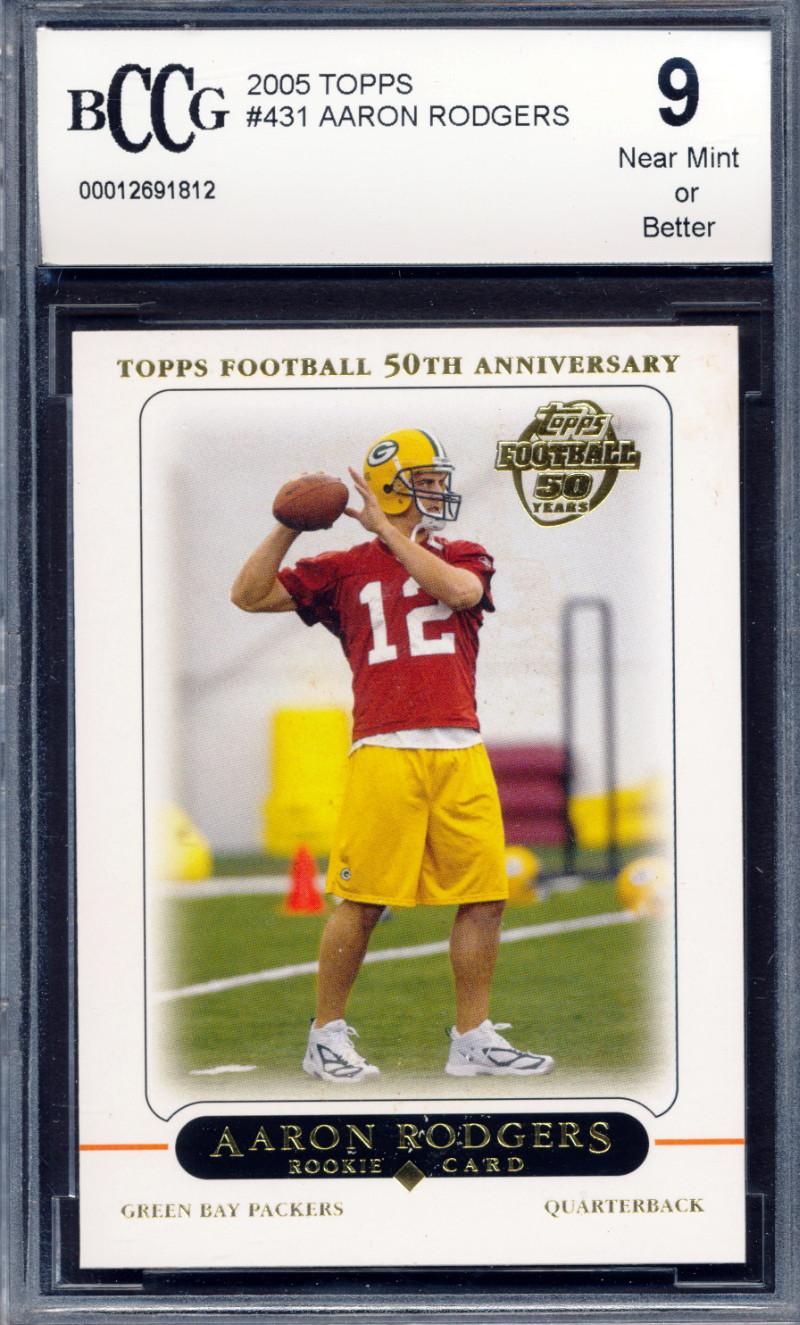 Aaron Rodgers 2005 Topps #431 RC (BCCG 9) at PristineAuction.com Aaron Rodgers 2005 Topps #431 RC (BCCG 9) at PristineAuction.com