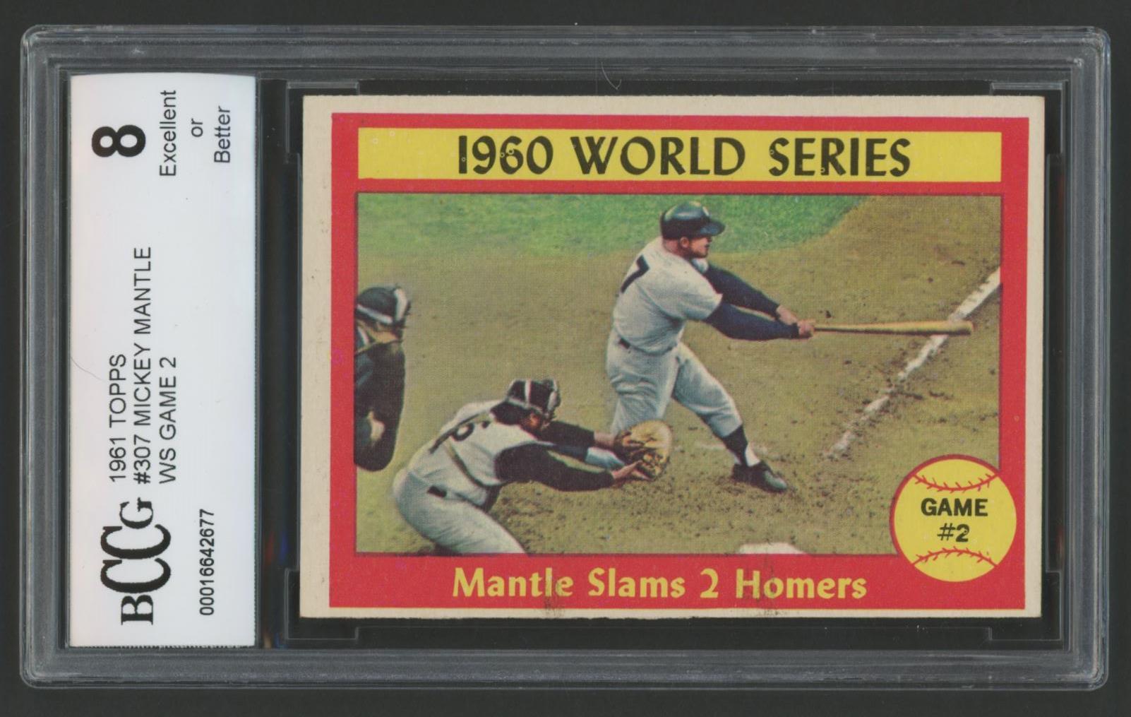 Mickey Mantle 1961 Topps #307 World Series Game 2 (BCCG 8) at PristineAuction.com Mickey Mantle 1961 Topps #307 World Series Game 2 (BCCG 8) at PristineAuction.com