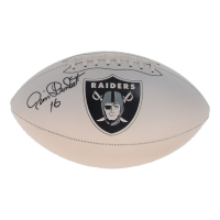 Jim Plunkett Signed Raiders Logo Football (Schwartz) at PristineAuction.com