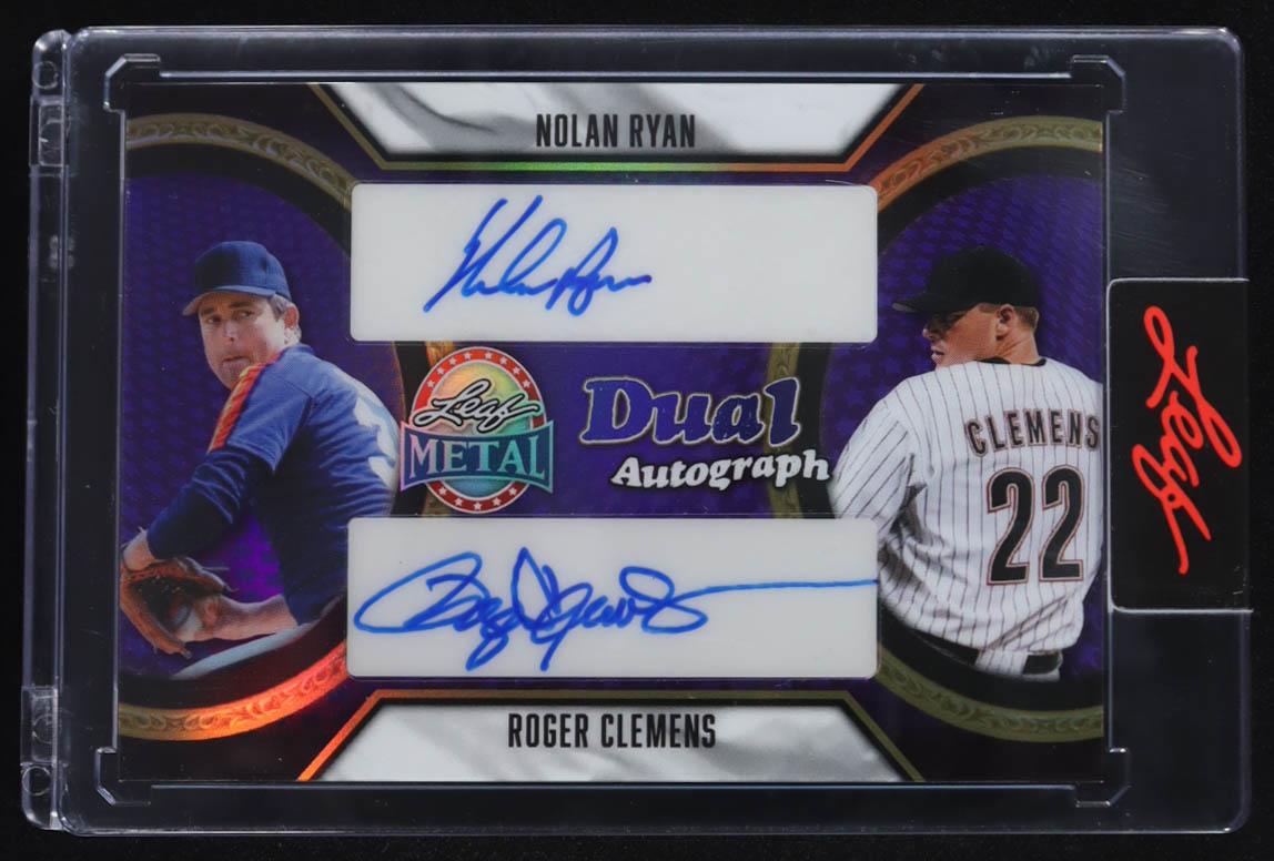 Roger Clemens / Nolan Ryan 2026 Leaf Metal Dual Autographs #DA-21 #1/1 at PristineAuction.com Roger Clemens / Nolan Ryan 2026 Leaf Metal Dual Autographs #DA-21 #1/1 at PristineAuction.com