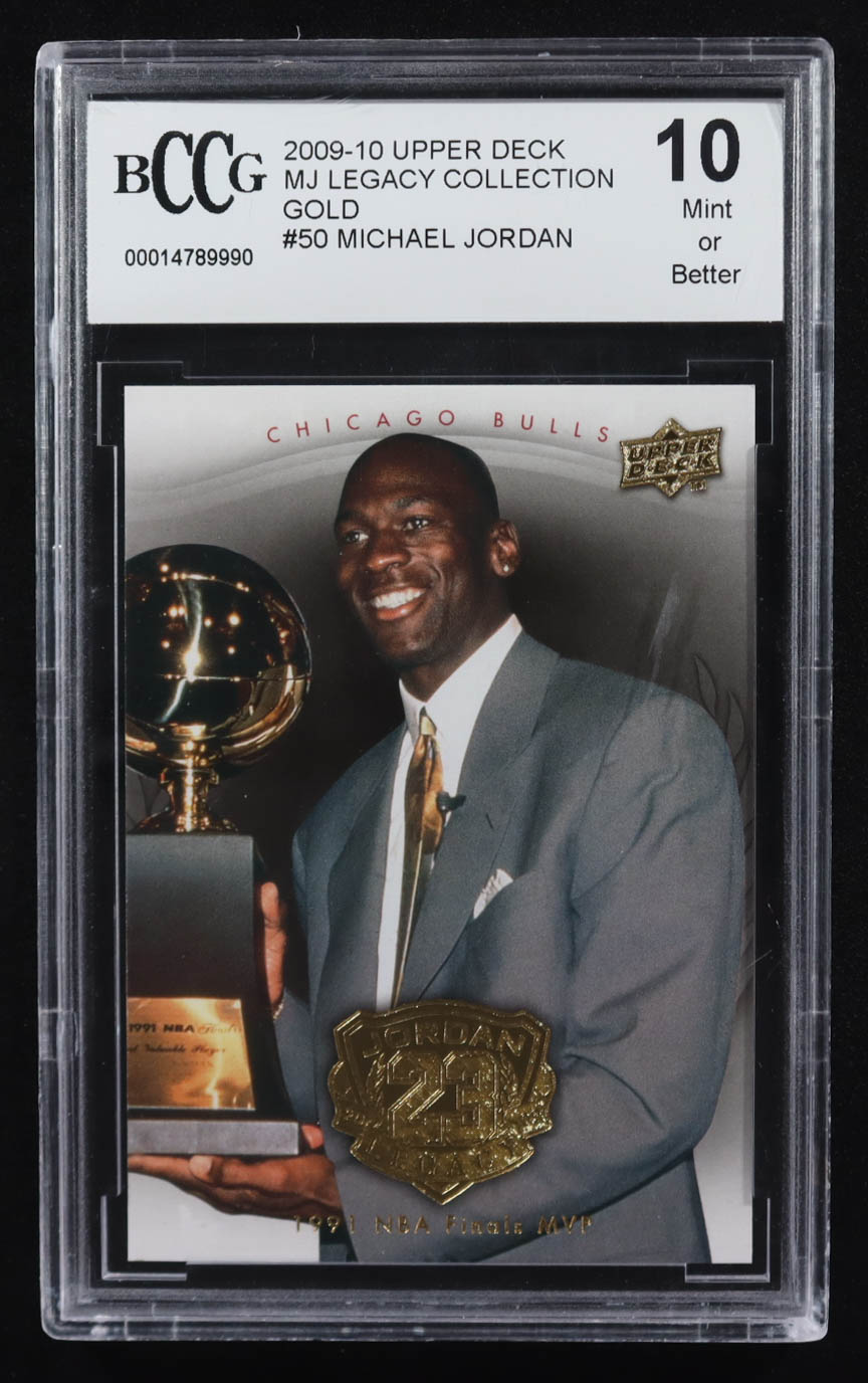 Michael Jordan 2009-10 Upper Deck Michael Jordan Legacy Collection Gold #50 (BCCG 10) at PristineAuction.com Michael Jordan 2009-10 Upper Deck Michael Jordan Legacy Collection Gold #50 (BCCG 10) at PristineAuction.com