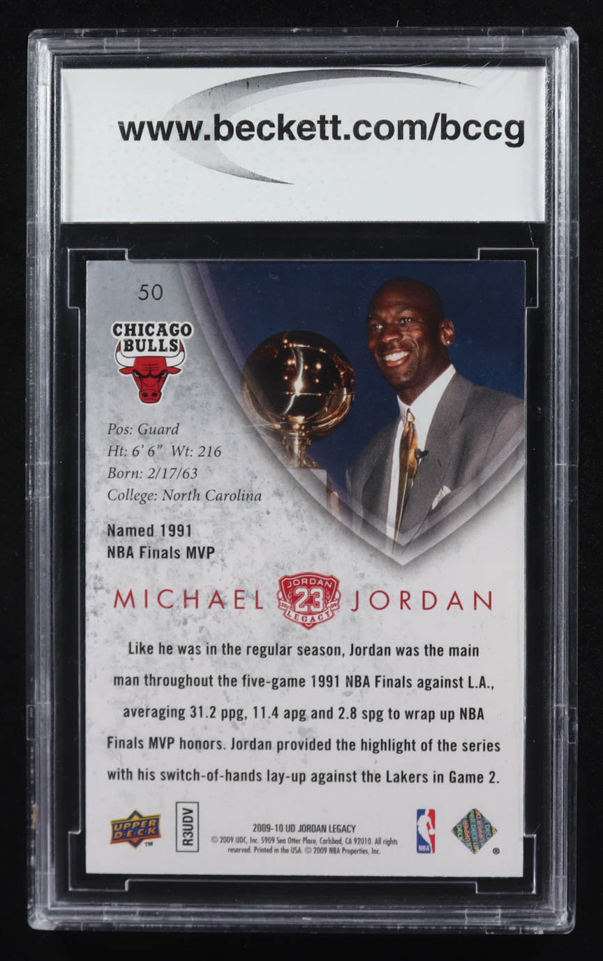 Michael Jordan 2009-10 Upper Deck Michael Jordan Legacy Collection Gold #50 (BCCG 10) at PristineAuction.com Michael Jordan 2009-10 Upper Deck Michael Jordan Legacy Collection Gold #50 (BCCG 10) at PristineAuction.com