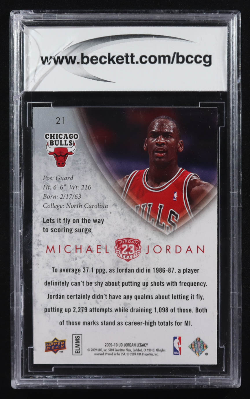 Michael Jordan 2009-10 Upper Deck Michael Jordan Legacy Collection Gold #21 (BCCG 10) at PristineAuction.com Michael Jordan 2009-10 Upper Deck Michael Jordan Legacy Collection Gold #21 (BCCG 10) at PristineAuction.com