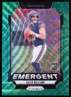 Caleb Williams 2024 Panini Prizm Emergent Prizms Green Wave #1 RC at PristineAuction.com