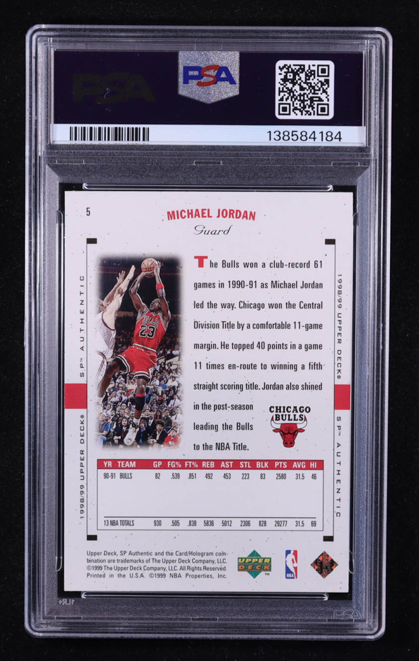 Michael Jordan 1998-99 SP Authentic #5 (PSA 9) at PristineAuction.com Michael Jordan 1998-99 SP Authentic #5 (PSA 9) at PristineAuction.com