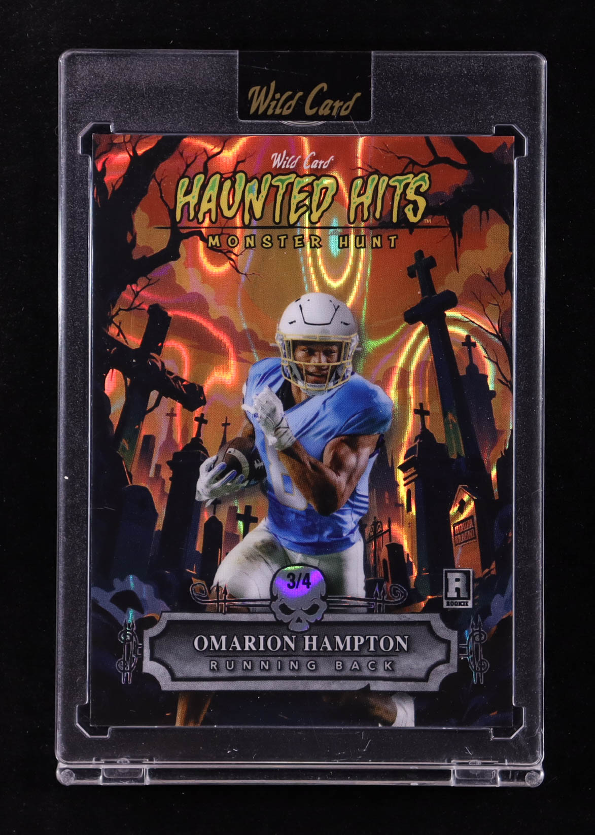 Omarion Hampton 2025 Wild Card Haunted Hits Monster Hunt Haunted Cemetery Orange Lava #HHC-OH #3/4 RC at PristineAuction.com Omarion Hampton 2025 Wild Card Haunted Hits Monster Hunt Haunted Cemetery Orange Lava #HHC-OH #3/4 RC at PristineAuction.com