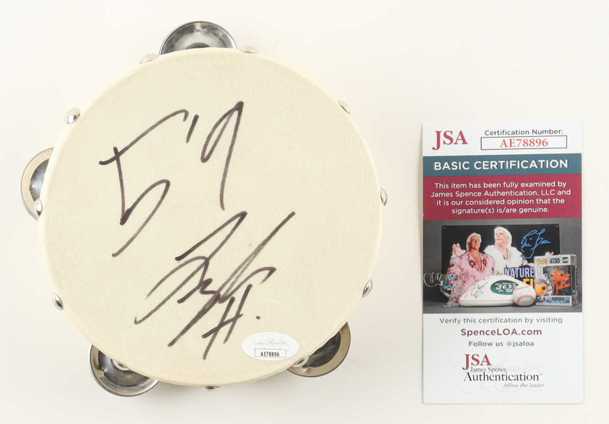 Tyler Hubbard Signed Tambourine Inscribed "5'9" (JSA) at PristineAuction.com Tyler Hubbard Signed Tambourine Inscribed "5'9" (JSA) at PristineAuction.com