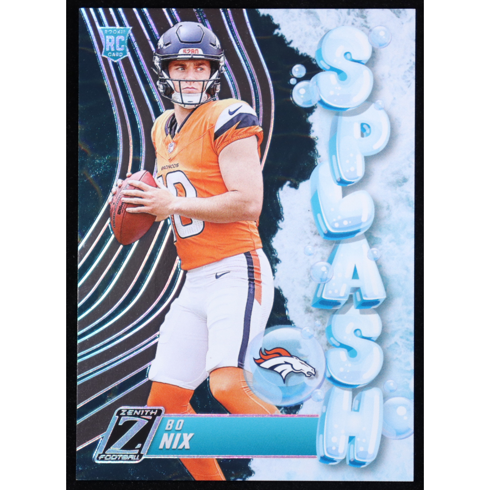Bo Nix 2024 Zenith Splash #4 RC at PristineAuction.com