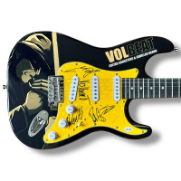Michael Poulsen, Anders Kjolholm & Rob Caggiano Signed "Volbeat" Custom Stratocaster Guitar Inscribed "Volbeat" (JSA) at PristineAuction.com