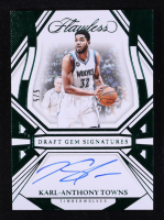 Karl-Anthony Towns 2023-24 Panini Flawless Draft Gem Signatures Emerald #3 #5/5 at PristineAuction.com