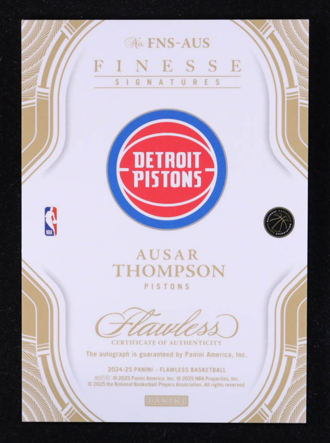 Ausar Thompson 2024-25 Panini Flawless Finesse Signatures #27 #25/25 at PristineAuction.com Ausar Thompson 2024-25 Panini Flawless Finesse Signatures #27 #25/25 at PristineAuction.com
