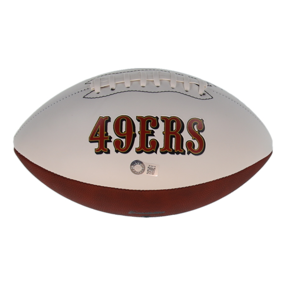 John Taylor Signed 49ers Logo Football (Schwartz) at PristineAuction.com John Taylor Signed 49ers Logo Football (Schwartz) at PristineAuction.com