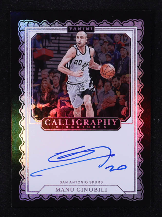 Manu Ginobili 2023-24 Panini Calligraphy Signatures #25 at PristineAuction.com Manu Ginobili 2023-24 Panini Calligraphy Signatures #25 at PristineAuction.com