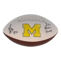 Jaylen Harrell Signed Michigan Wolverines Logo Football Inscribed "2023 National Champs" (Schwartz) at PristineAuction.com