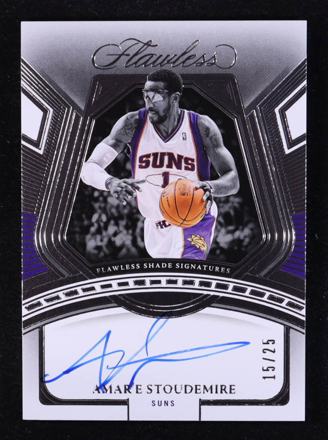 Amar'e Stoudemire 2023-24 Panini Flawless Flawless Shade Signatures #46 #15/25 at PristineAuction.com Amar'e Stoudemire 2023-24 Panini Flawless Flawless Shade Signatures #46 #15/25 at PristineAuction.com