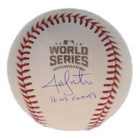 Jon Lester Signed Official 2016 World Series Logo Baseball Inscribed "16 WS Champs" (Schwartz) at PristineAuction.com