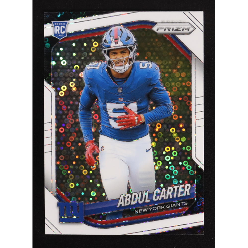 Abdul Carter 2025 Panini Prizm Prizms White Disco #394 RC at PristineAuction.com