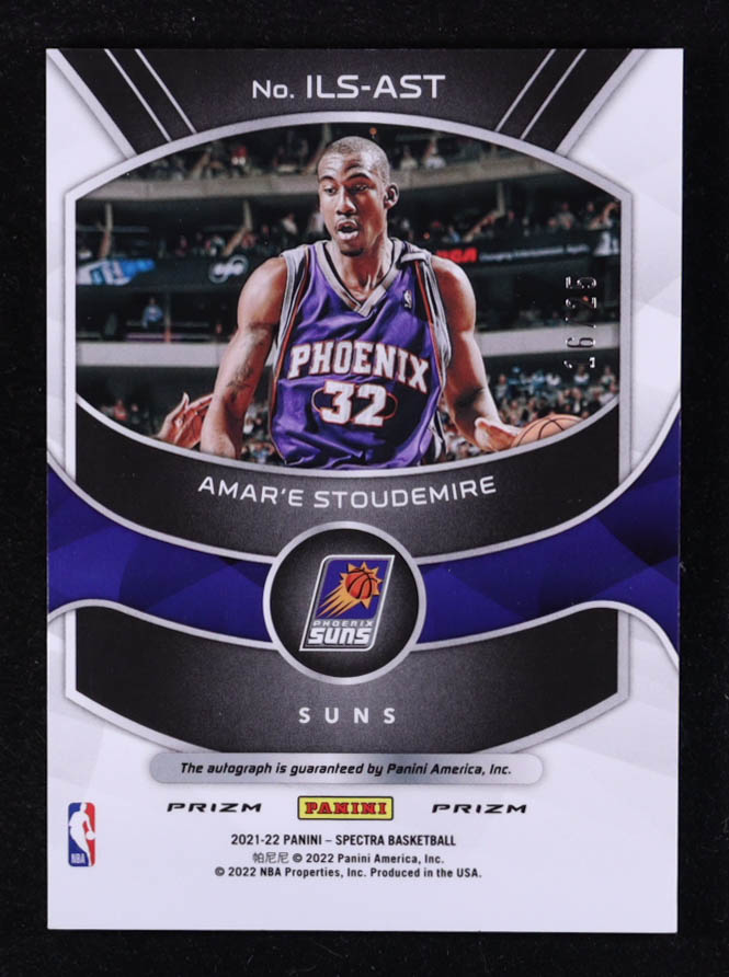 Amar'e Stoudemire 2021-22 Panini Spectra Illustrious Legends Signatures Meta #7 #16/25 at PristineAuction.com Amar'e Stoudemire 2021-22 Panini Spectra Illustrious Legends Signatures Meta #7 #16/25 at PristineAuction.com