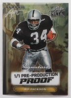Bo Jackson 2024 Leaf Metal Classic Art Signature Series Pre-Production Proof #1/1 at PristineAuction.com